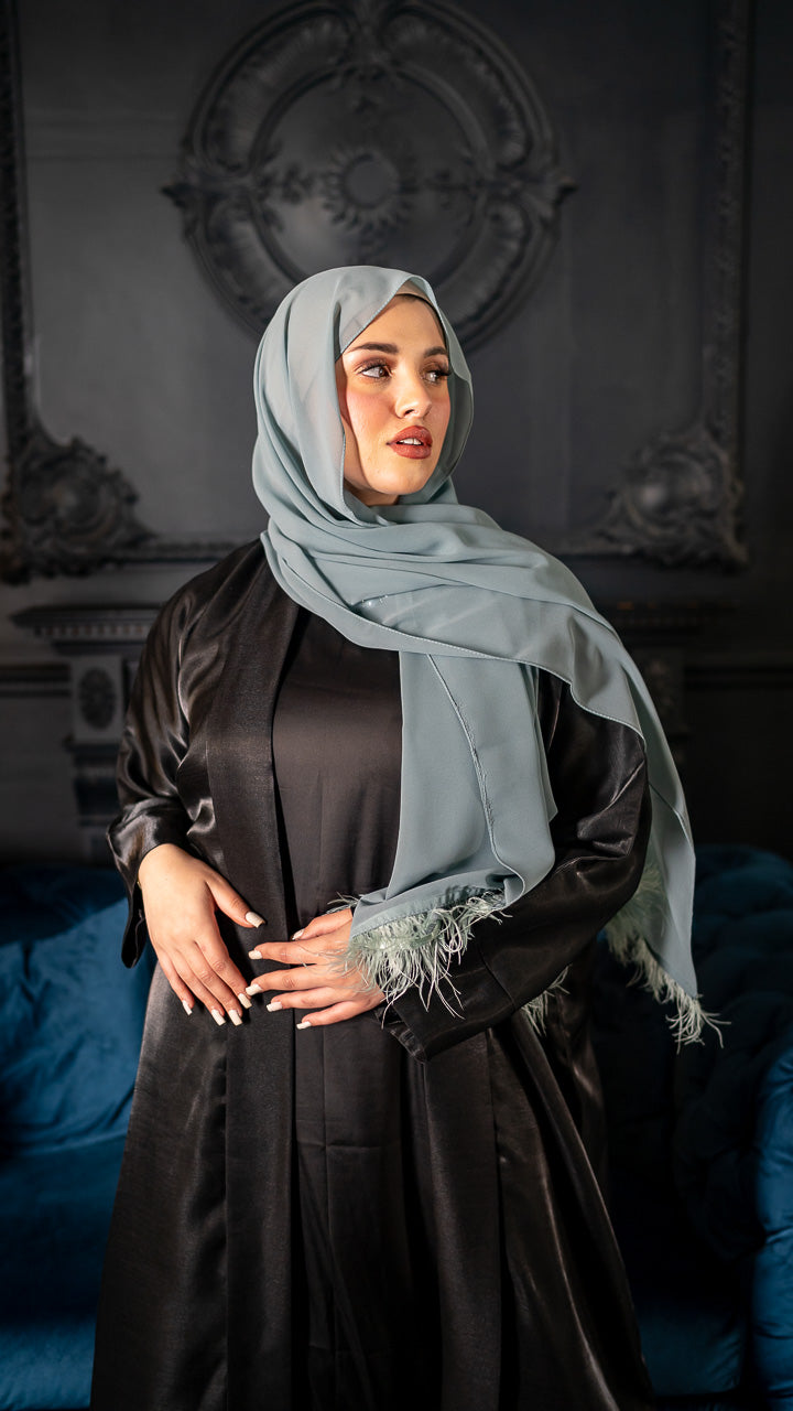 Sage Green Feathered Hijab