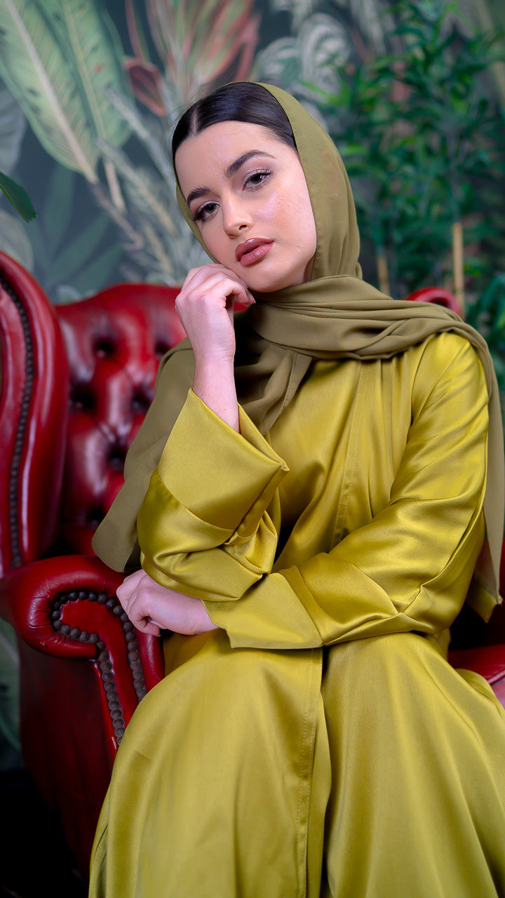 Sahara Olive mustard Abaya