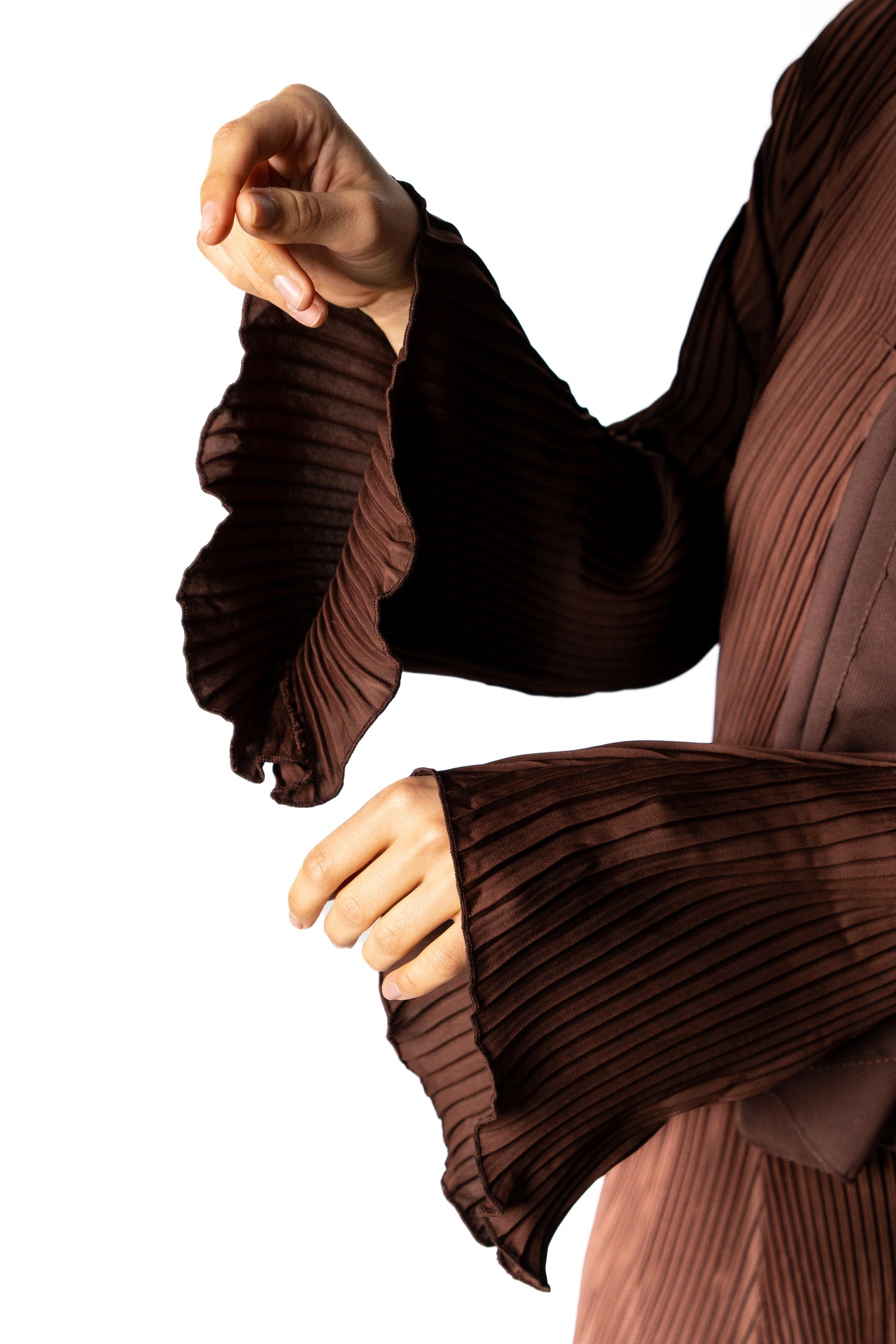 Zahra – Brown Pleated